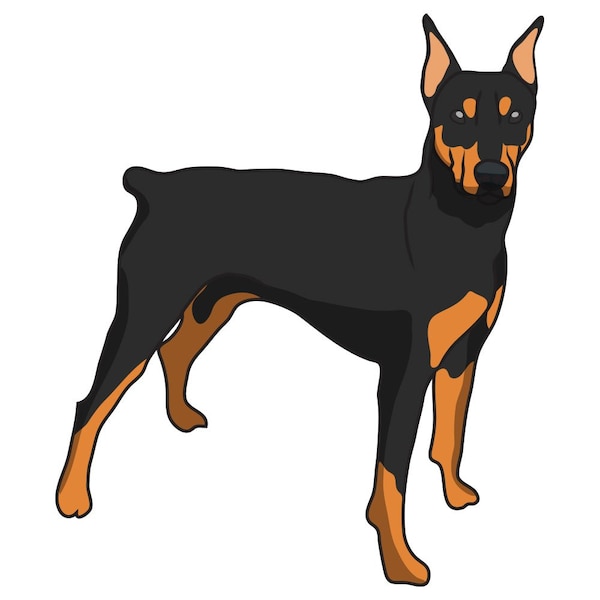 Signmission German Pinscher Dog Decal, Dog Lover Decor Vinyl Sticker D-12-German Pinscher - main